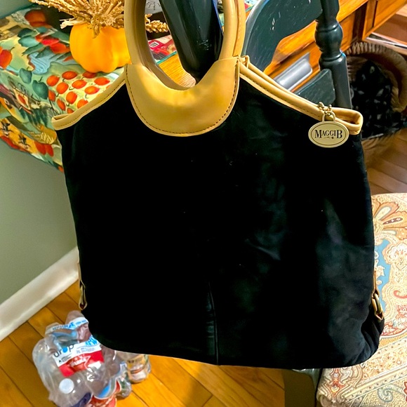 Maggie B hand-tote suede purse - Picture 1 of 3